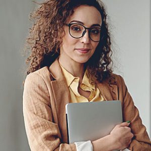 small business owner improving online visibility with AI tools
